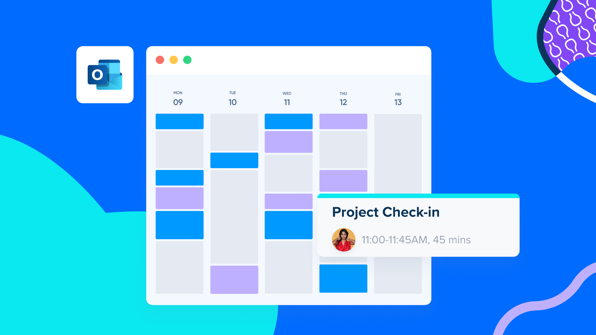 OneDrive, Calendar, Outlook, People, Tasks, To Do